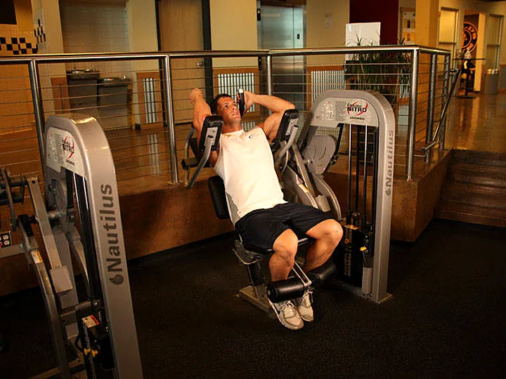 Ab Crunch Machine: starting position