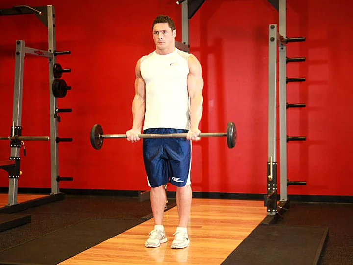 Barbell Curl: starting position