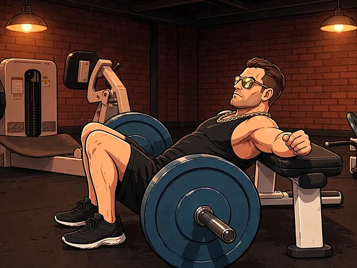 Hip Thrust mit Langhantel: Ausgangsposition