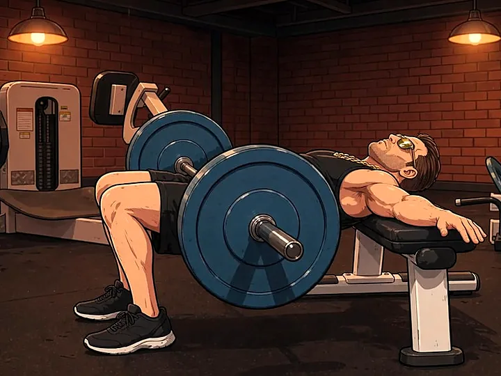 Hip Thrust mit Langhantel: Endposition