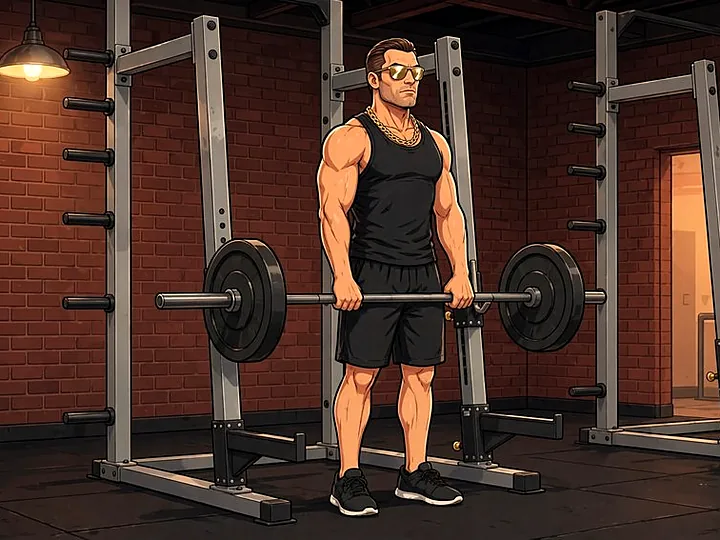 Shrug à la barre : position de départ