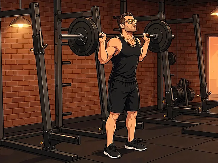 Squat à la barre : position de départ