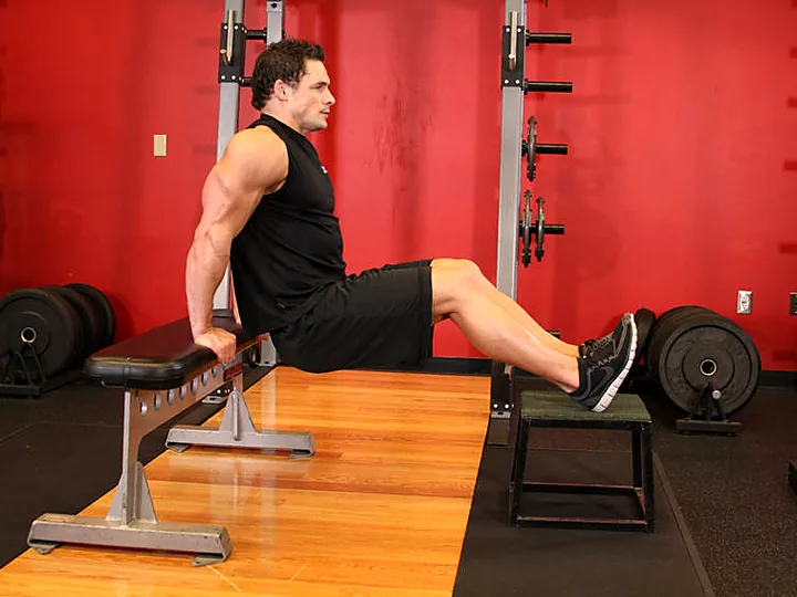 Bench Dips: starting position