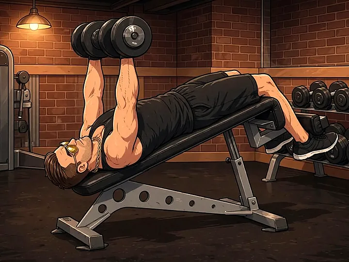 Dambıl ile Decline Press