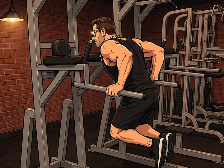 Dips triceps : position de départ