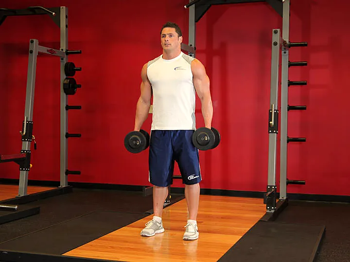 Dumbbell Squat: starting position