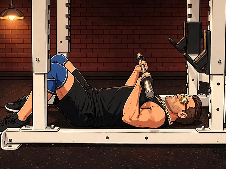Floor Press mit Langhantel: Endposition