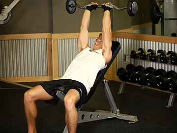 Incline Barbell Triceps Extension