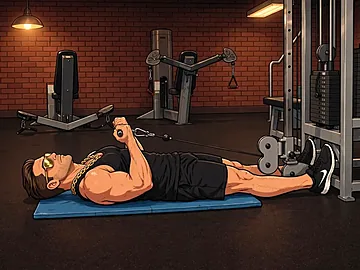 Yatarak Kablo Curl