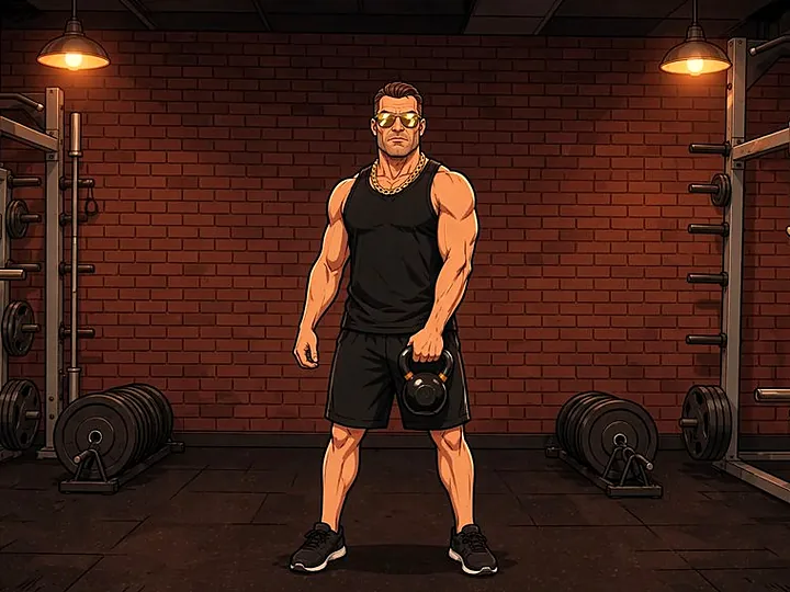 Swing con kettlebell a una mano: posición inicial