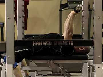 Жим штанги лёжа с упоров