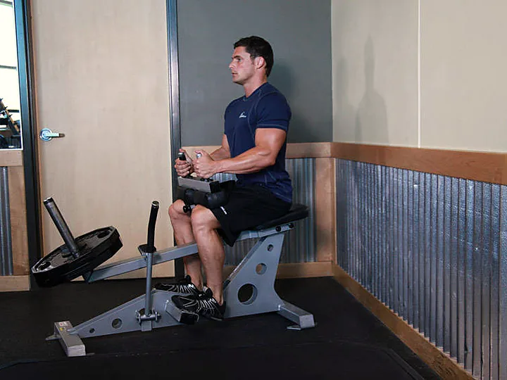 Seated Calf Raise: starting position