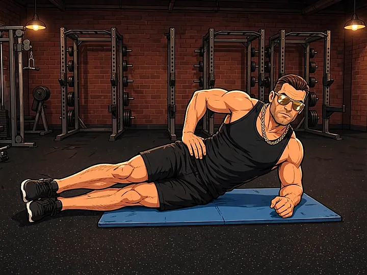 Gainage latéral : position de départ