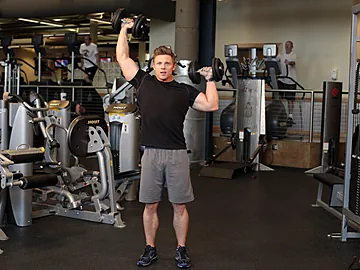 Standing Alternating Dumbbell Press