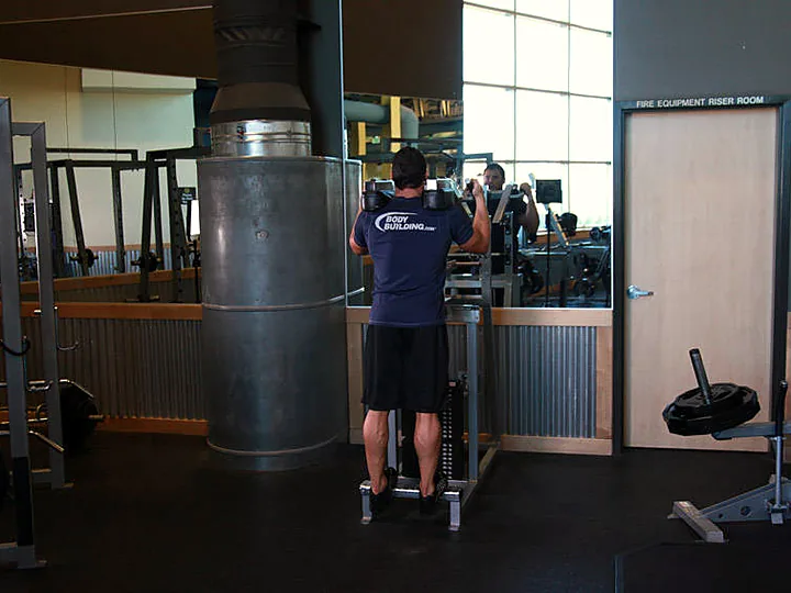 Standing Calf Raise: starting position