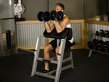 Two-Arm Dumbbell Preacher Curl